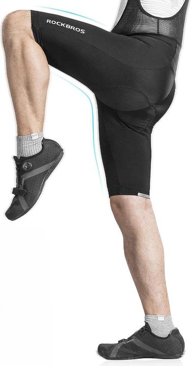 Produktbild Rockbros RK20022XL kurze Trägerhose mit XXL-Polster – schwarz (XXL)