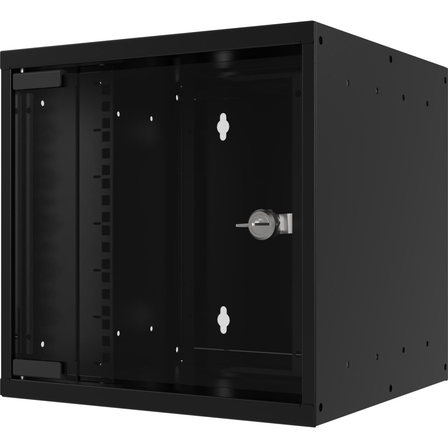 EFB Elektronik EFB 10" Wandgehäuse 4HE, Tiefe 300mm 1-teilig, RAL9005 (10 Zoll Rack), Serverschrank, Schwarz