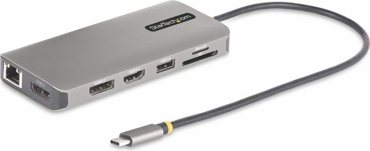 Produktbild StarTech COM Drei Monitor USB-C Multiport Adapter 2x 4K 60Hz + 4K 30Hz HDMI & DP 4x USB-A 100W GbE L (USB-C, 3 Ports)