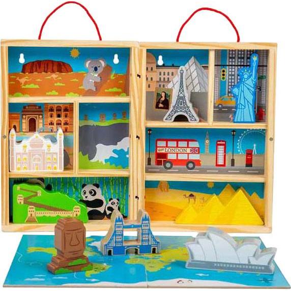 Bigjigs Reisespielset aus Holz, 10-tlg. (BJ37020)