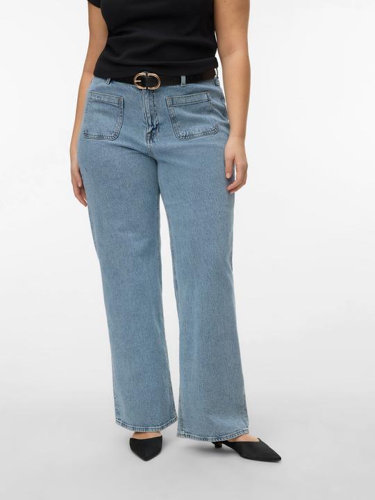 Actual product image Vero Moda VMCTESSA Hohe Taille Weiter Beinschnitt Jeans Weit geschnitten (W48/L32)