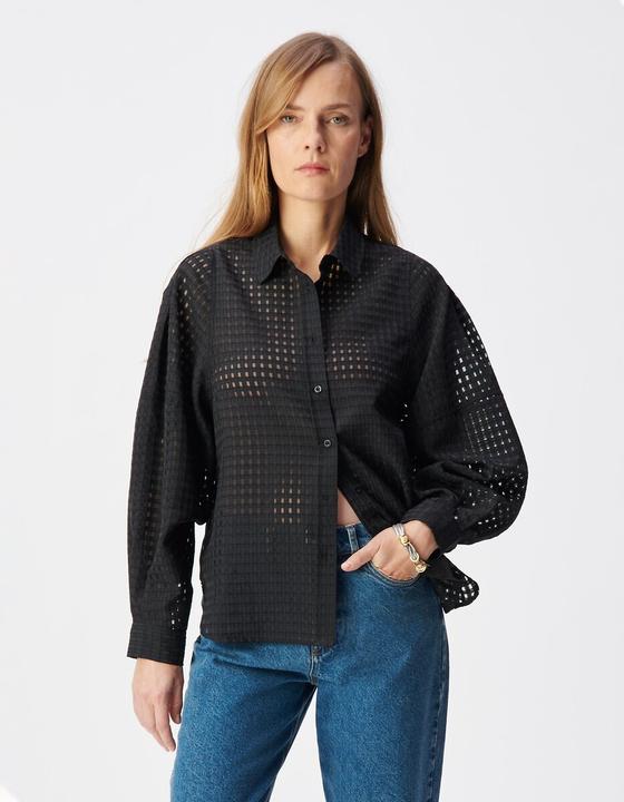 Actual product image Ikks Spitzenhemd mit langen Ärmeln (L)