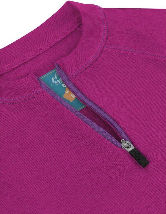Actual product image Normani Kids merino long sleeve with 1/4 zip "Nyapari" - 9545 (170, 176)