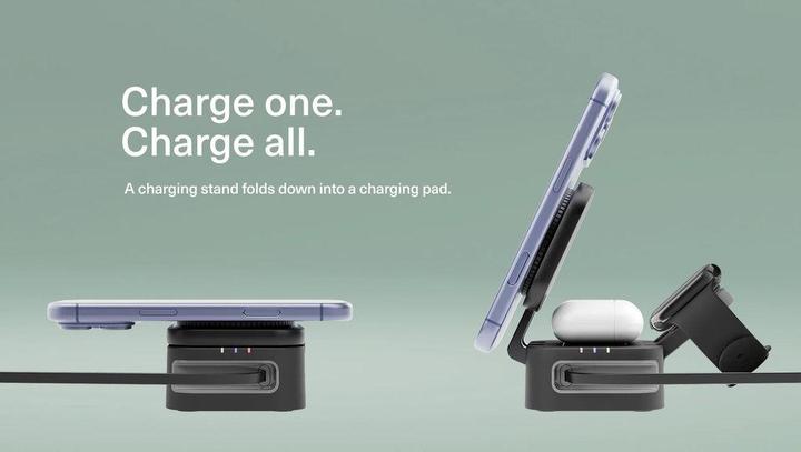 Produktbild Cygnett MagStand 3-in1 Foldable Wireless Charger with Retractable Cable (22.50 W)