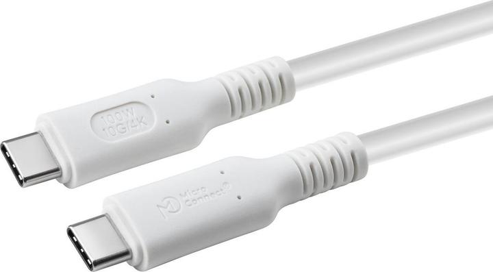 Image du produit MicroConnect USB-C Gen2 cable, white. 3m (3 m, USB 3.2 Gen 2)