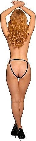 Produktbild Le Désir Aimé - Brief with Open Crotch and Buttock, Adjustable Slider and Golden Details - One Size (One Size)