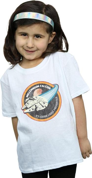 Immagine prodotto Star Wars Millennium Falcon Badge Maglietta Ragazze (140, 146)