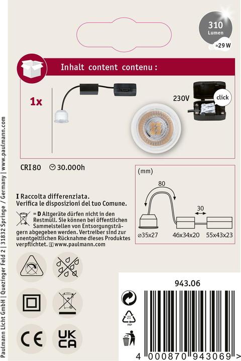 Produktbild Paulmann Coin Nova Mini (310 lm)
