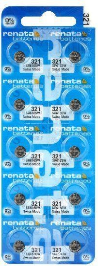 Actual product image Renata 321 / SR616SW (10 pcs., V321, 14.50 mAh)