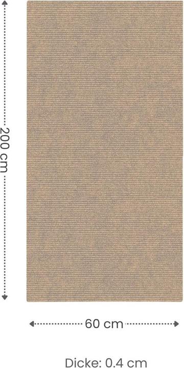 Actual product image Hermex Kratzmatte für Katzen Klettermatte Kratzschutz Kratzbrett Kratzwand (200 cm, Beige)