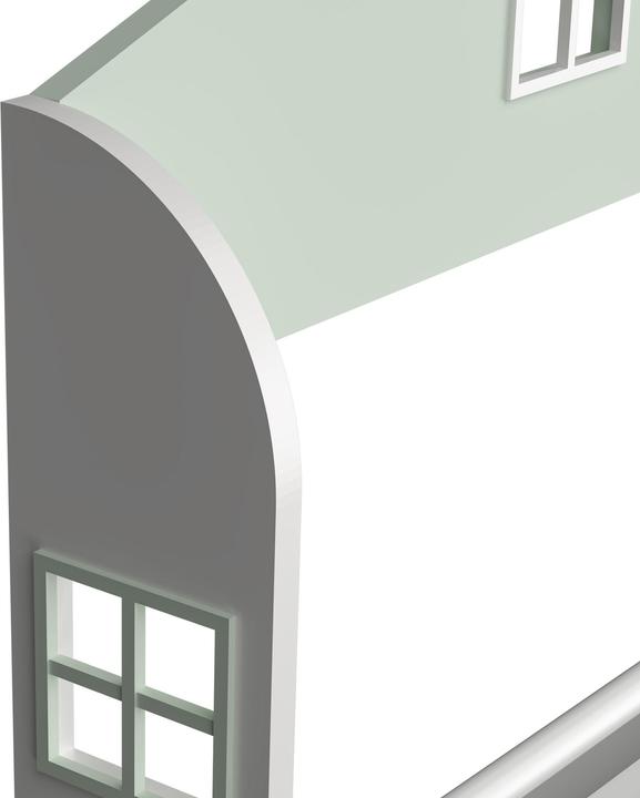 Image du produit En.Casa Kinderregal Vipsali 106x60x12 cm Mintgrün/Weiss