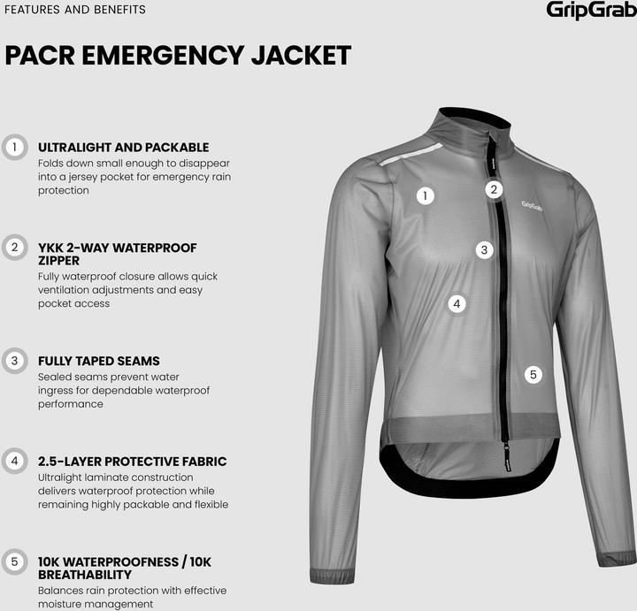 Produktbild GripGrab GripGrap PACR Emergency Jacket (S)