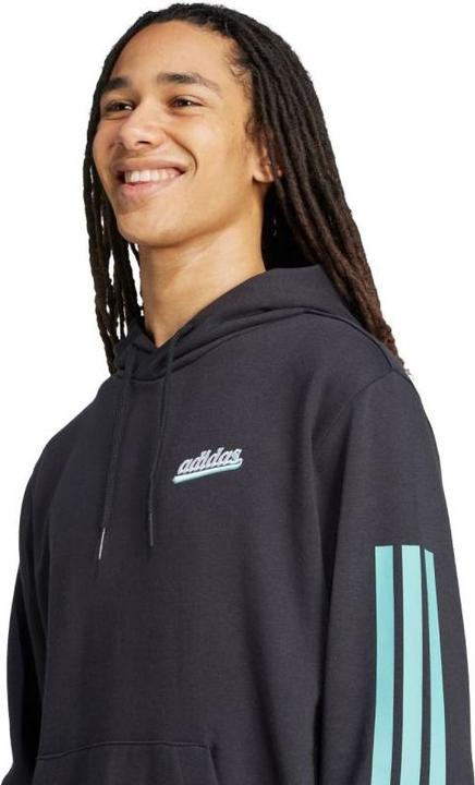 Produktbild Adidas Herren-Sweatshirt mit farbigem Schriftzug, schwarz (L)