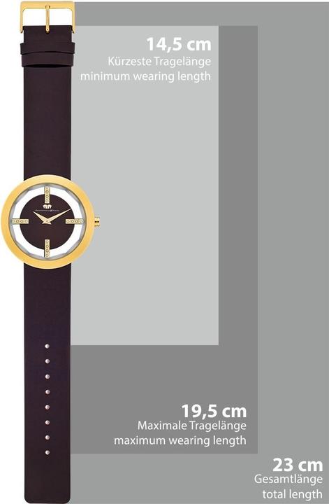 Produktbild Damen Quarzuhr Lucrezia Echtleder dunkelbraun - 4330 (Analoguhr, 42 mm)