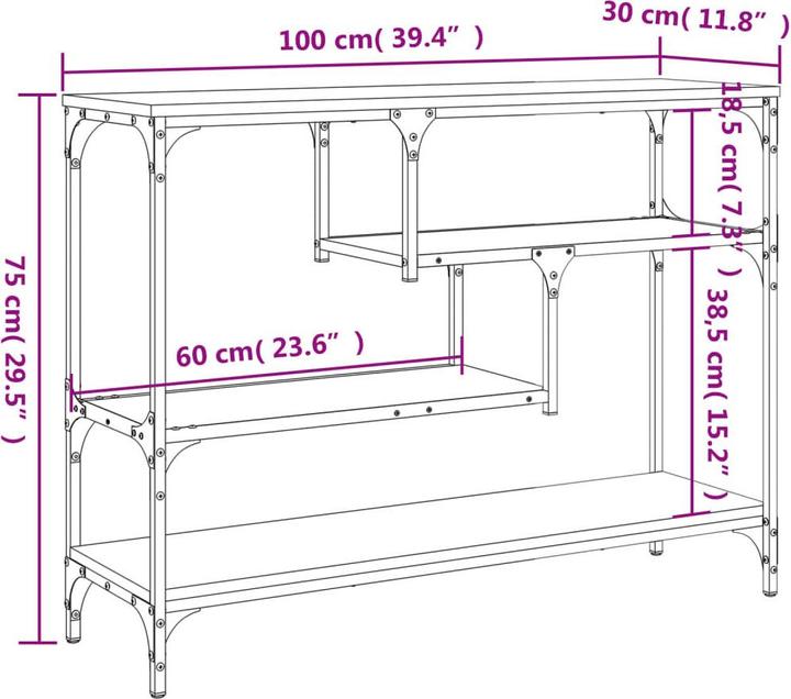 Image du produit vidaXL Konsolentisch (30 x 30 x 75 cm)