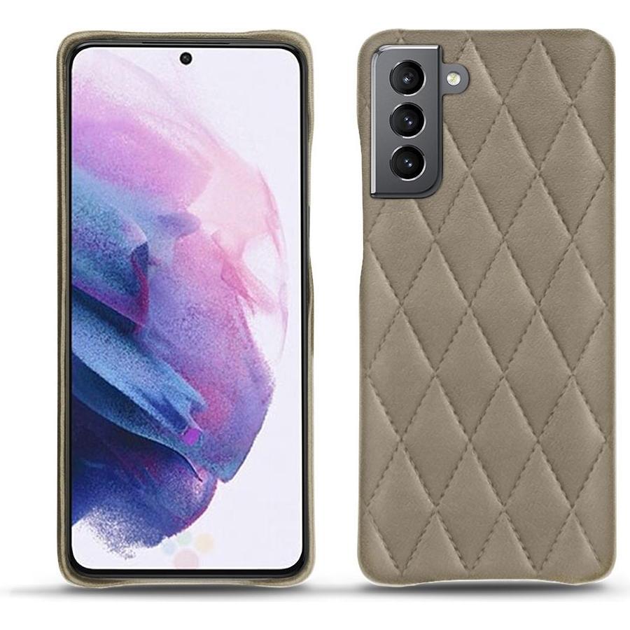 Noreve Lederschutzhülle (Samsung Galaxy S21), Smartphone Hülle, Beige