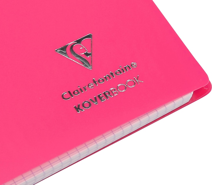 Image du produit Clairefontaine Cahier reliure intégrale enveloppante Koverbook Neon A4 160 pages petits carreaux + marge couverture (A4, Quadrillé, Non contraignant)