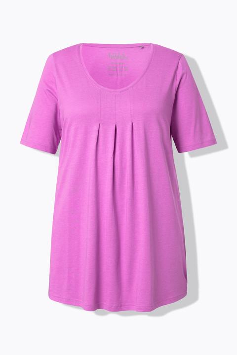 Actual product image Ulla Popken Essential Front Pleat Tee (54)