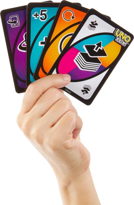 Actual product image Mattel Games Uno Flip (Multilingual, 2 - 10 Players)