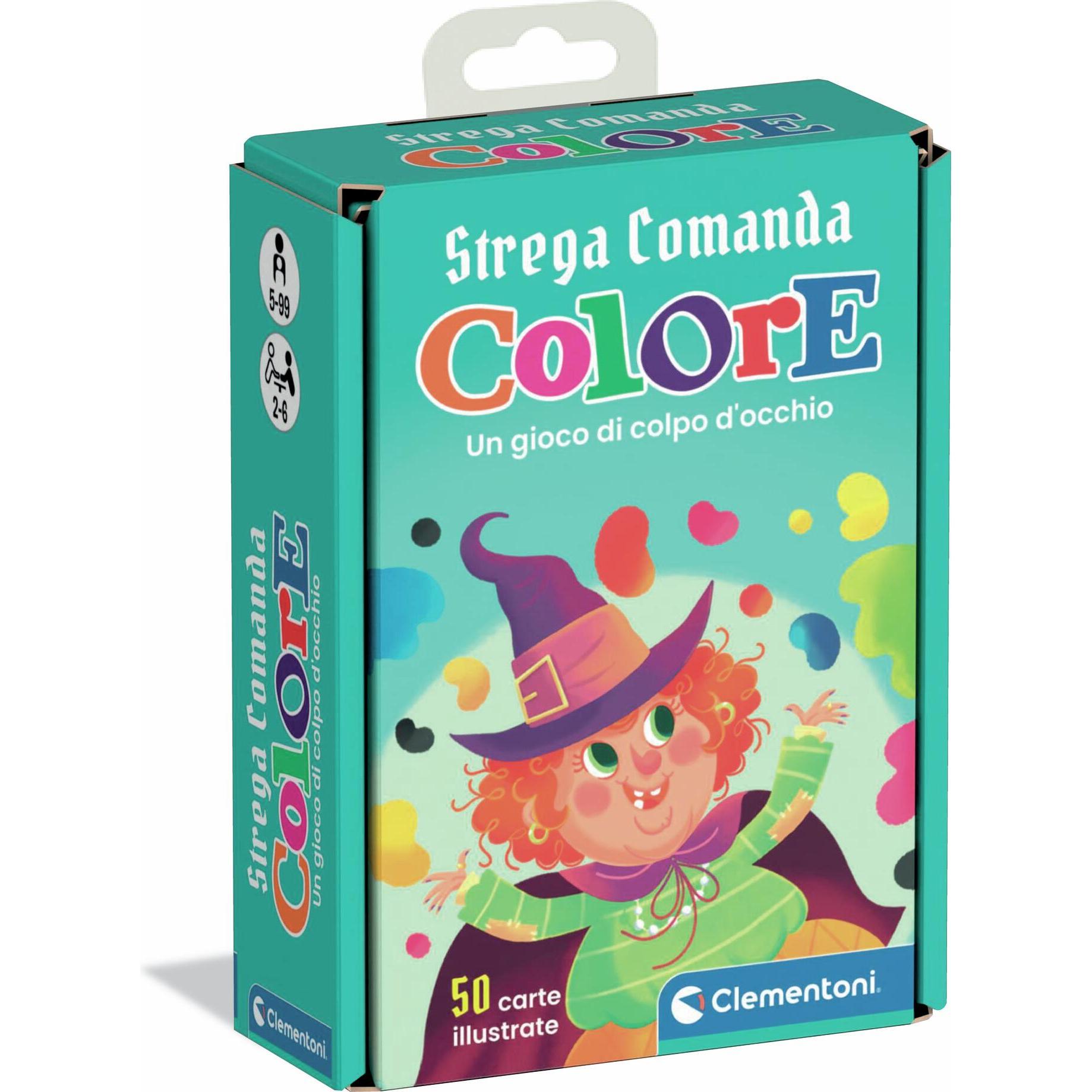 Clementoni Multicolore Carte Strega Comanda Colore (Italiano, 2 - 6 Giocatori)