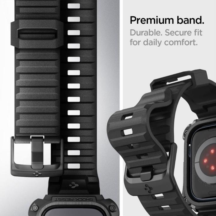 Actual product image Spigen Tough Armor PRO Apple Watch 7/8 45mm czarny/metal black ACS05237