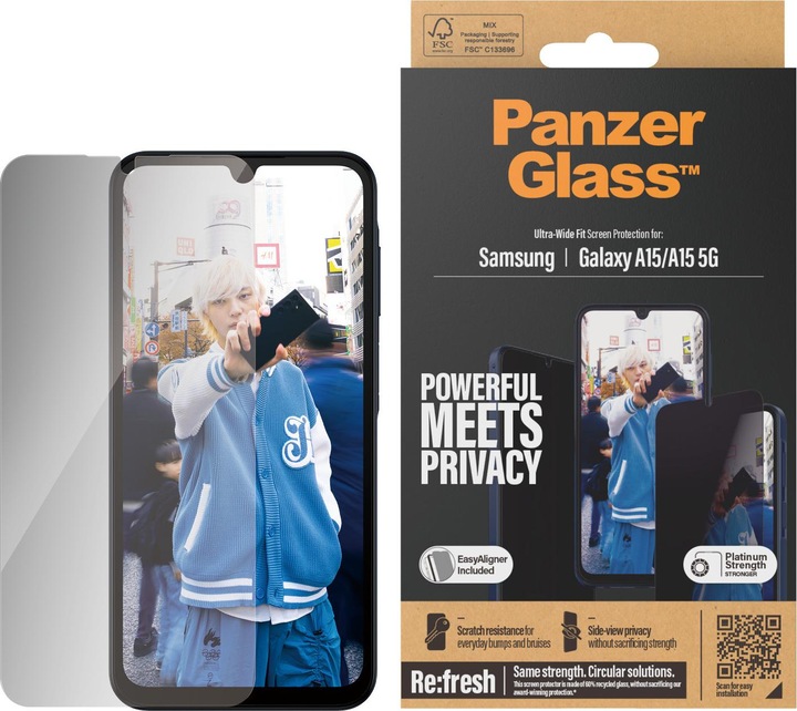 Produktbild PanzerGlass Privacy (1 Stück, Samsung Galaxy A15 5G, Samsung Galaxy A15)