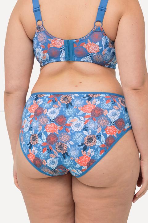 Immagine prodotto Ulla Popken Slip midi in confezione da cinque con fantasia floreale/tinta unita (58)