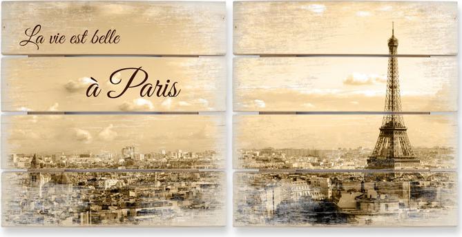 Produktbild FC Schalke 04 Set Paris Skyline (2-teilig) (40 x 41.5 cm)