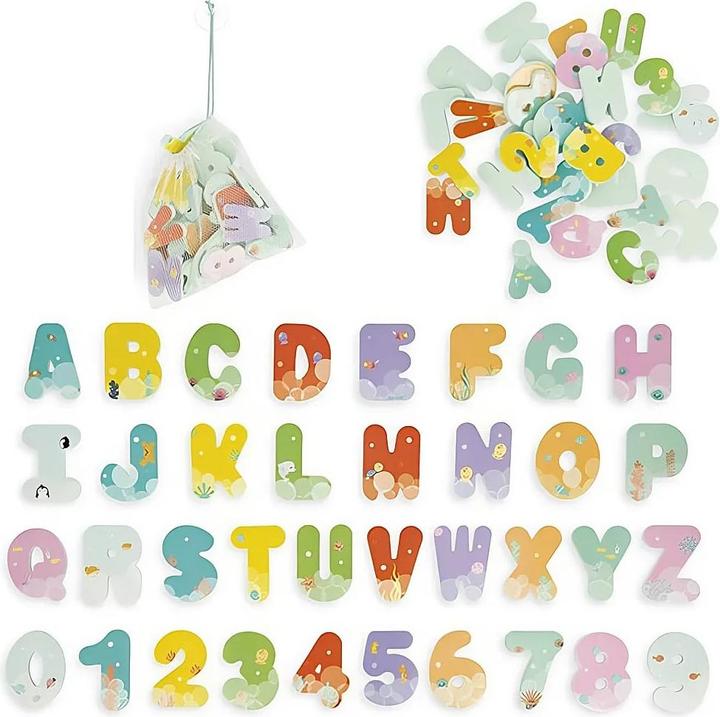 Produktbild Janod Badebuchstaben und Zahlen