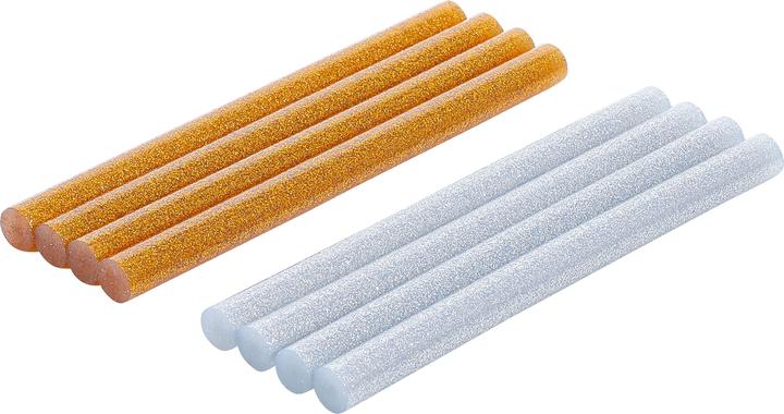 Produktbild BGS Heissklebe-Patronen gold-/silber-metallic Ø 11 mm, 150 mm 8-tlg.