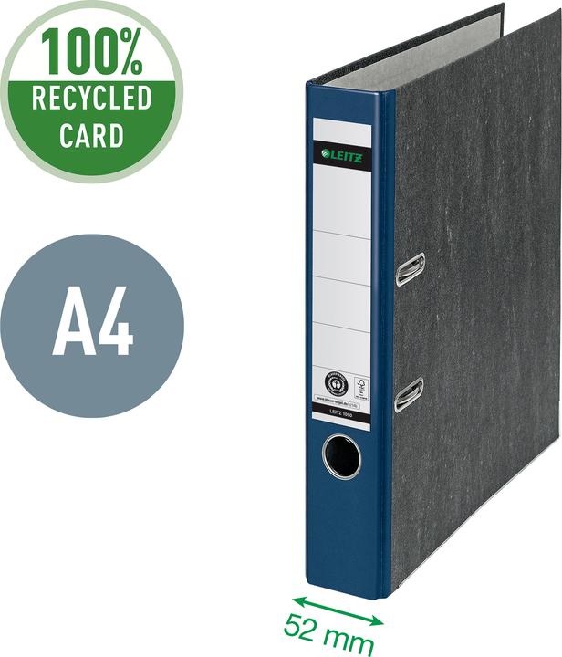 Produktbild Leitz STANDARD-ORDNER A4 52MM Mit Schlitzen, für Format A4, Pappe (RC), Rckenbreite 52mm. Pate (A4, 52 mm, 1 Stk.)