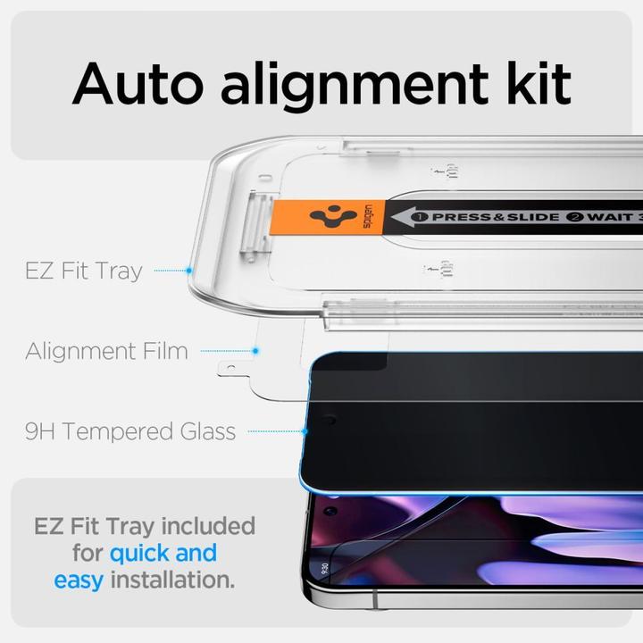 Productafbeelding Spigen GLAS.tR EZ Fit (2 Stuk, Google Pixel 9, Google Pixel 9 Pro)