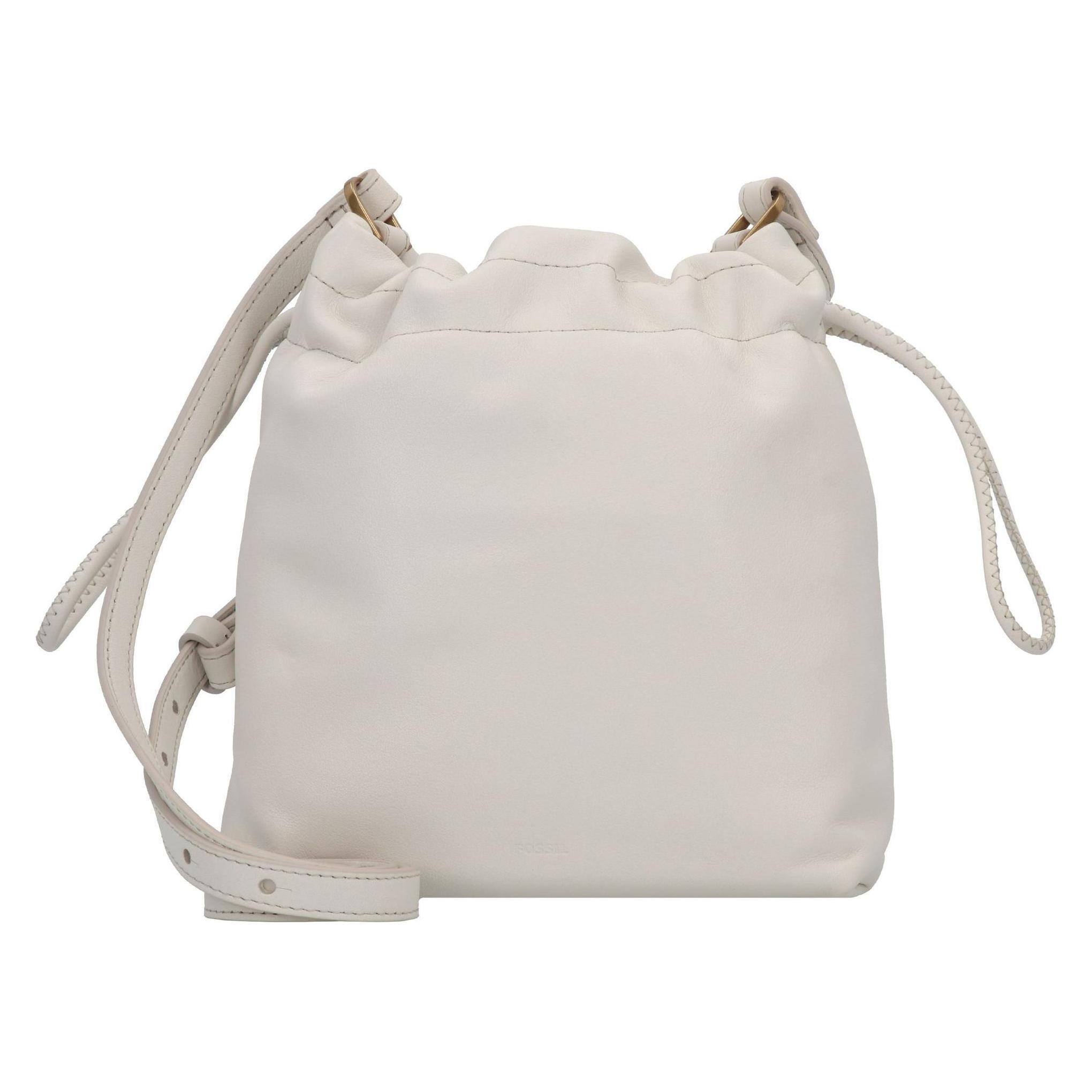Fossil, Damen, Handtasche, Gigi Beuteltasche Leder 20 Cm, Beige, Weiss