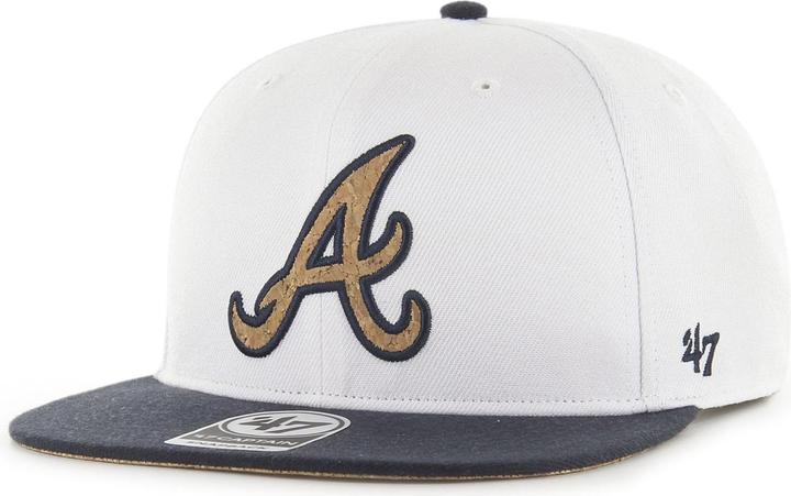 Actual product image 47 Brand Captain Snapback Cap - Corkscrew Atlanta Braves