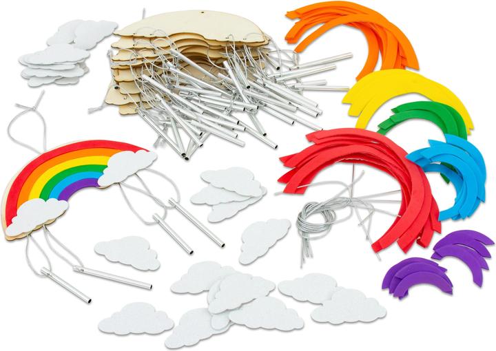 Actual product image Colorations Wind Chime Rainbow Craft Set