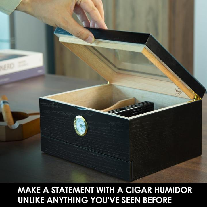 Immagine prodotto Slege Zigarren Humidor mit Hygrometer und Befeuchter (40)
