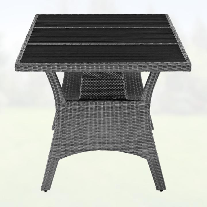 Produktbild Casaria Polyrattan Gartentisch WPC (190 cm)