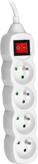 Productafbeelding Tracer PowerCord 3,0m 4 uitgangen schakelaar (4x, CEE 7/16, 3 m)