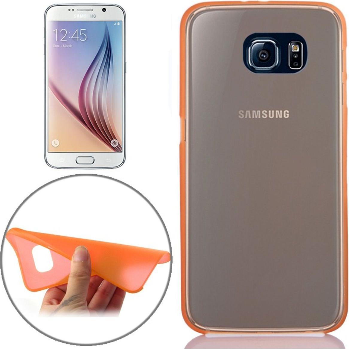 Thumbnail - König Design Schutzhülle Case Ultra Dünn 0,3mm für Handy Samsung Galaxy S6 Orange (Samsung Galaxy S6), Smartphone Hülle,...