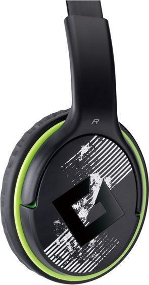 Produktbild Genius HS-400A Headset schwarz/grün, Funktionen:Lautstärkenregler, Skype-kompatibel, Farbe:Vivid Green (Kabelgebunden)