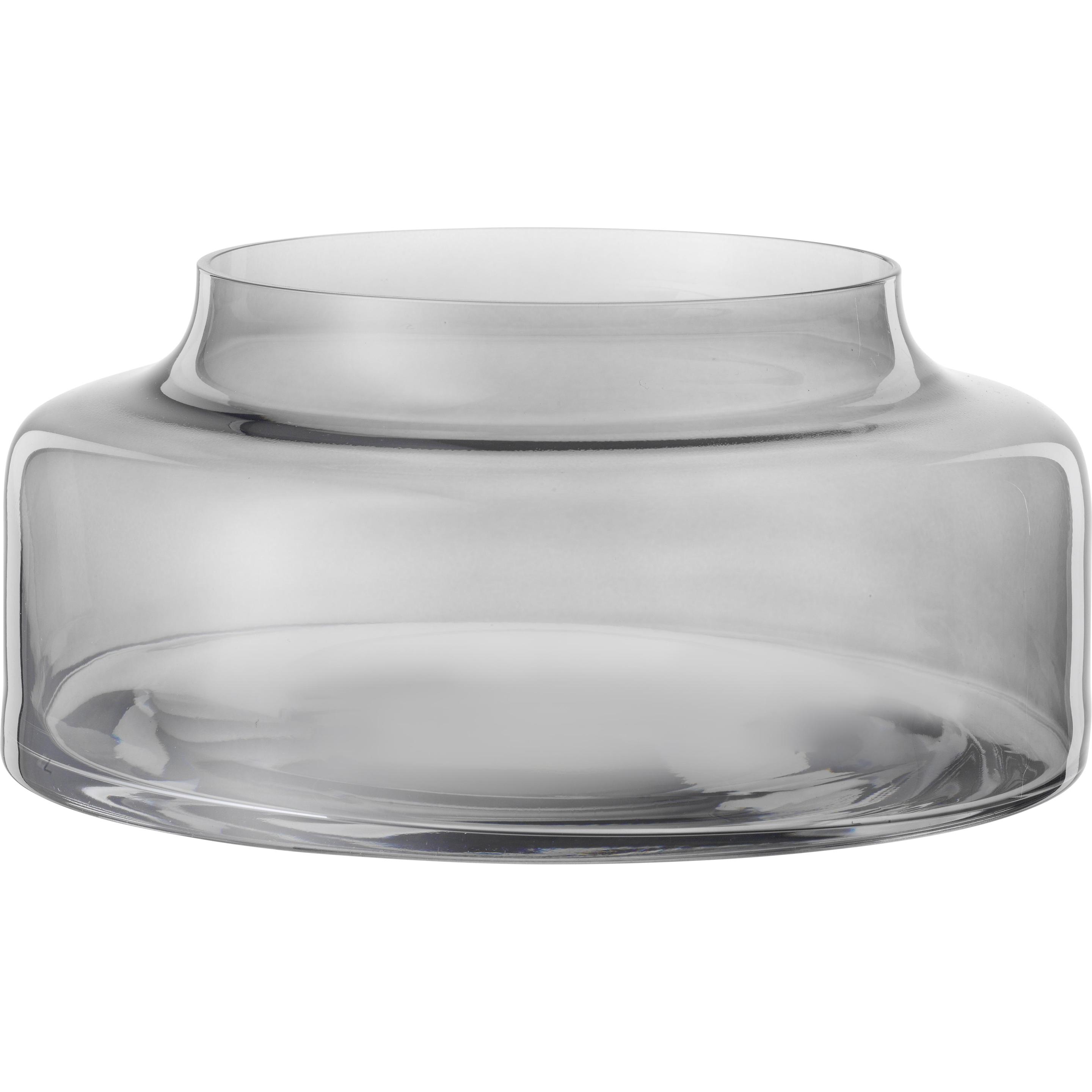 Bohemia Cristal, Vase, BOHEMIA Vase/Schale Ø20cm grau (1 x, Ø 20 cm)