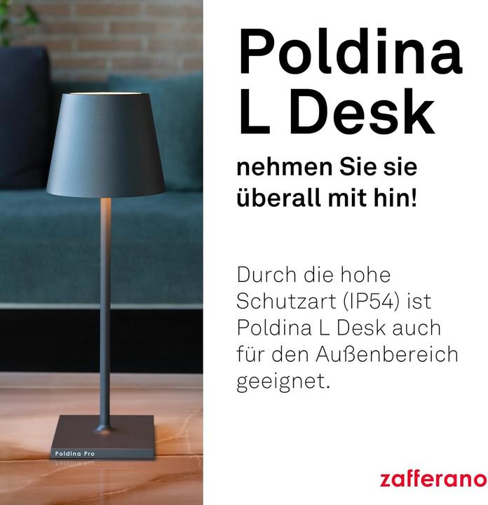 Image du produit Zafferano POLDINA L DESK LAMP Ø.165x497mm.
