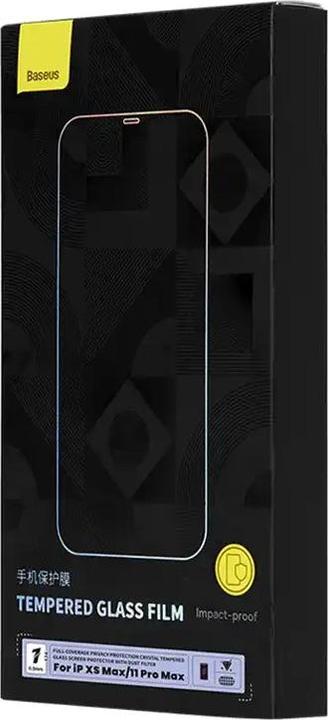Immagine prodotto Baseus 0,3 mm Protezione completa della privacy Protezione dello schermo in vetro temperato di cristallo (1 Pezzo/i, Apple iPhone XS Max, Apple iPhone 11 Pro Max)