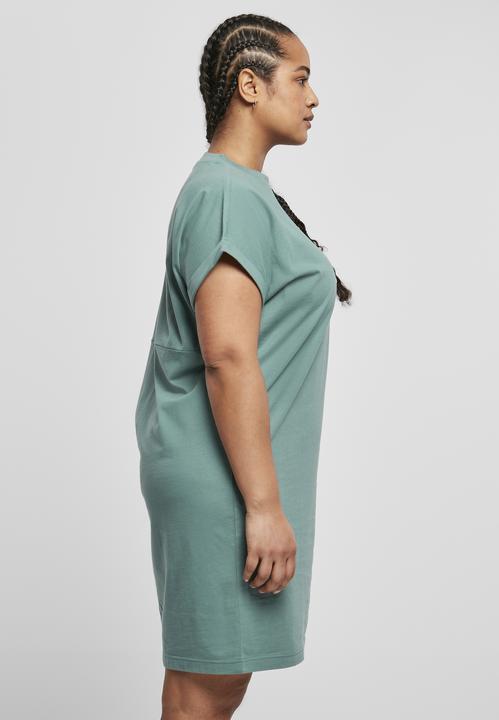Actual product image Urban Classics Ladies Organic Cotton Cut On Sleeve Tee Dress (XS)