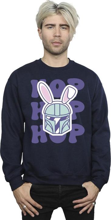 Actual product image Star Wars Mens The Mandalorian Hop Into Easter Sweatshirt (L)