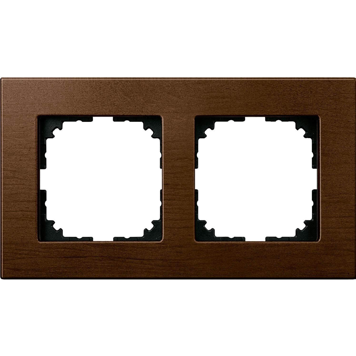 Thumbnail - Merten, Zubehör Schalterprogramm, Holzrahmen, 2fach, Walnuss, M-PLAN MEG4052-3473