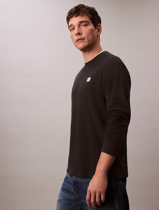 Actual product image Calvin Klein Jeans Ls Waffle Badge Crewnk Tee (L)