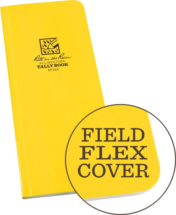 Produktbild Rite in the Rain Notizbuch Field Flex Side-Gebunden Tally 8,3x20,3cm gelb (Harter Einband)