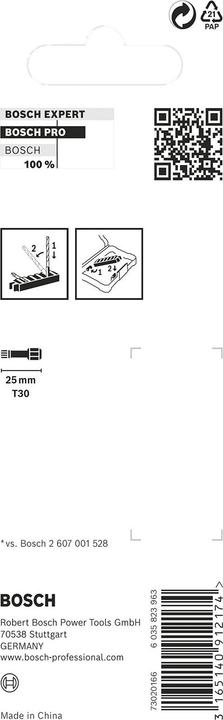 Actual product image Bosch Zubehör PRO Torx Impact Bit, T30, 25 mm, 8 pcs. (Hexagon socket TX M30)