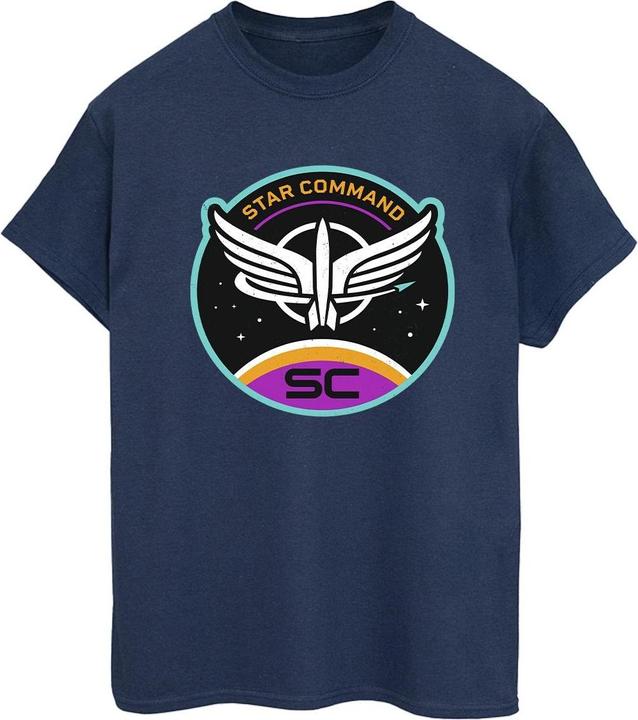 Actual product image Disney Womens/Ladies Lightyear Star Command Circle Cotton Boyfriend T-Shirt (M)